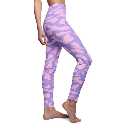 LEOPARDEN PRINT • FLIEDER VIOLET ROSA • Außergewöhnlich Extravagant • Beste Leggings für Sport & Alltag