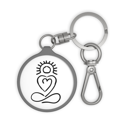 YOGA HERZ MEDITATOIN SONNE UNENDLICHKEITSZEICHEN • Edler Luxus Schlüsselanhänger mit Karabiner für Frauen & Männer
