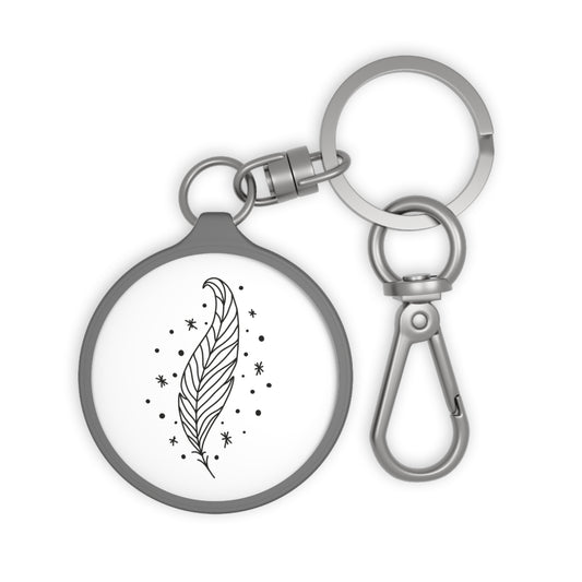 FEDER STERNE - INDIANER SYMBOL - SPIRITUELL • Edler Luxus Schlüsselanhänger mit Karabiner für Frauen & Männer