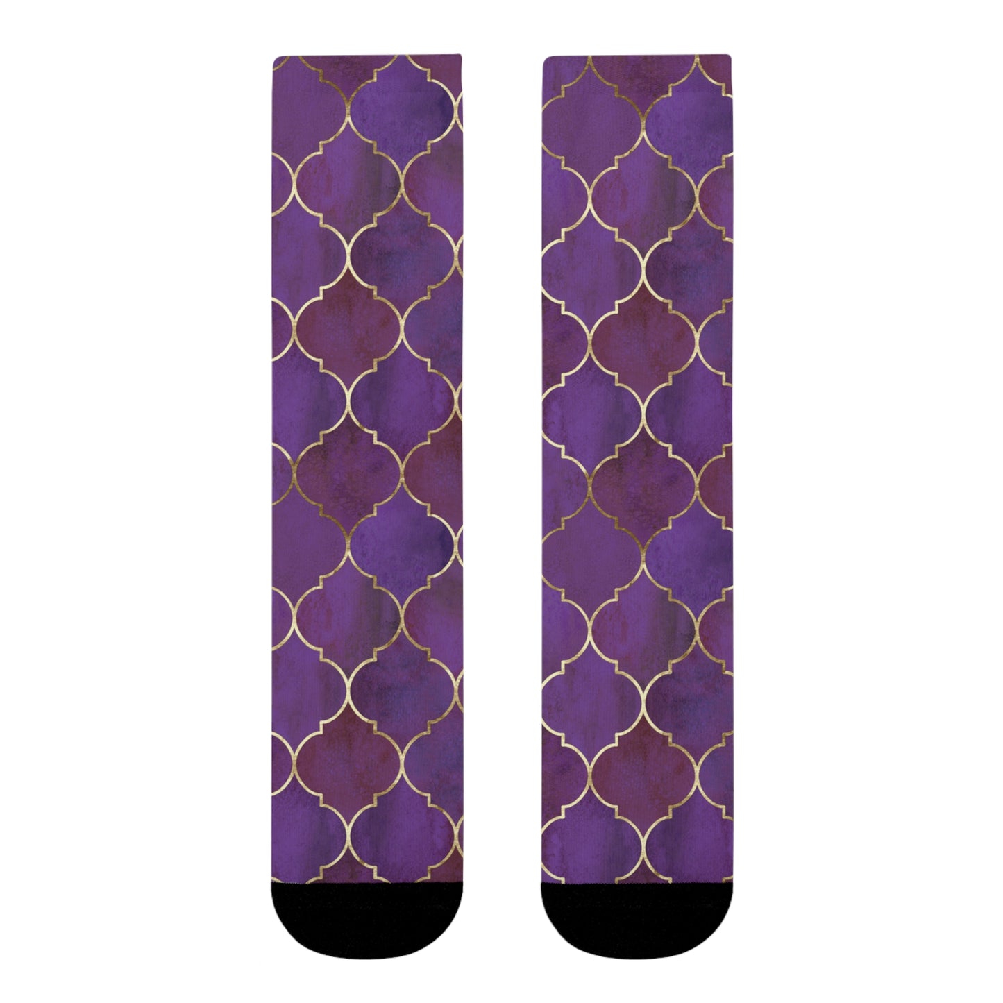 EGELGANTE LILA SOCKEN MIT LUXURIÖSEM DESIGN • HAPPY SOCKS Crew Socken mit Motiv