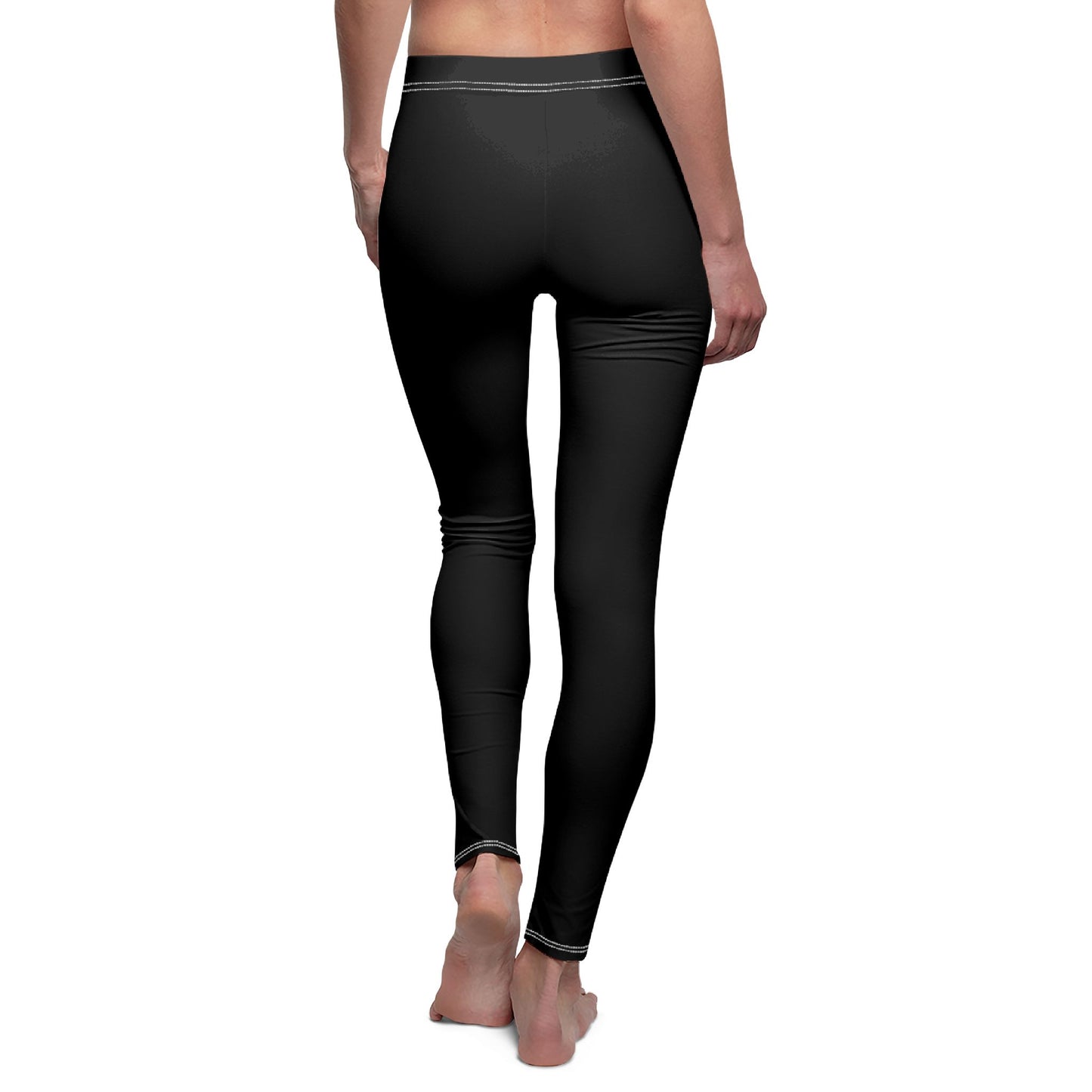 EINFARBIG SCHWARZ • Elegante Damen-Leggings • Beste Leggings für Sport & Alltag