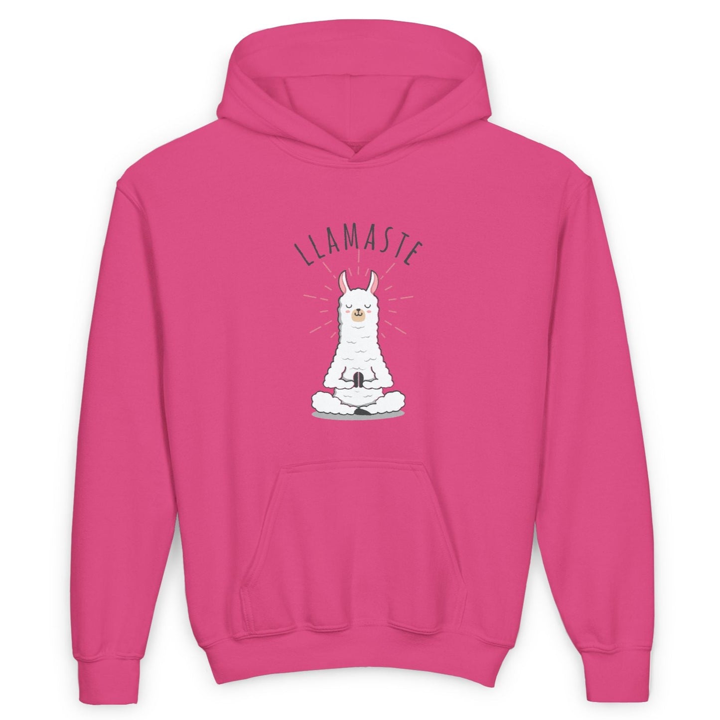 LLAMASTE LAMA LUSTIGE COMIC ZEICHNUNG TIERYOGA • Kinder Hoodie für Mädchen & Jungen (7–16 Jahre) | Kuschelweiche Baumwolle 🌿