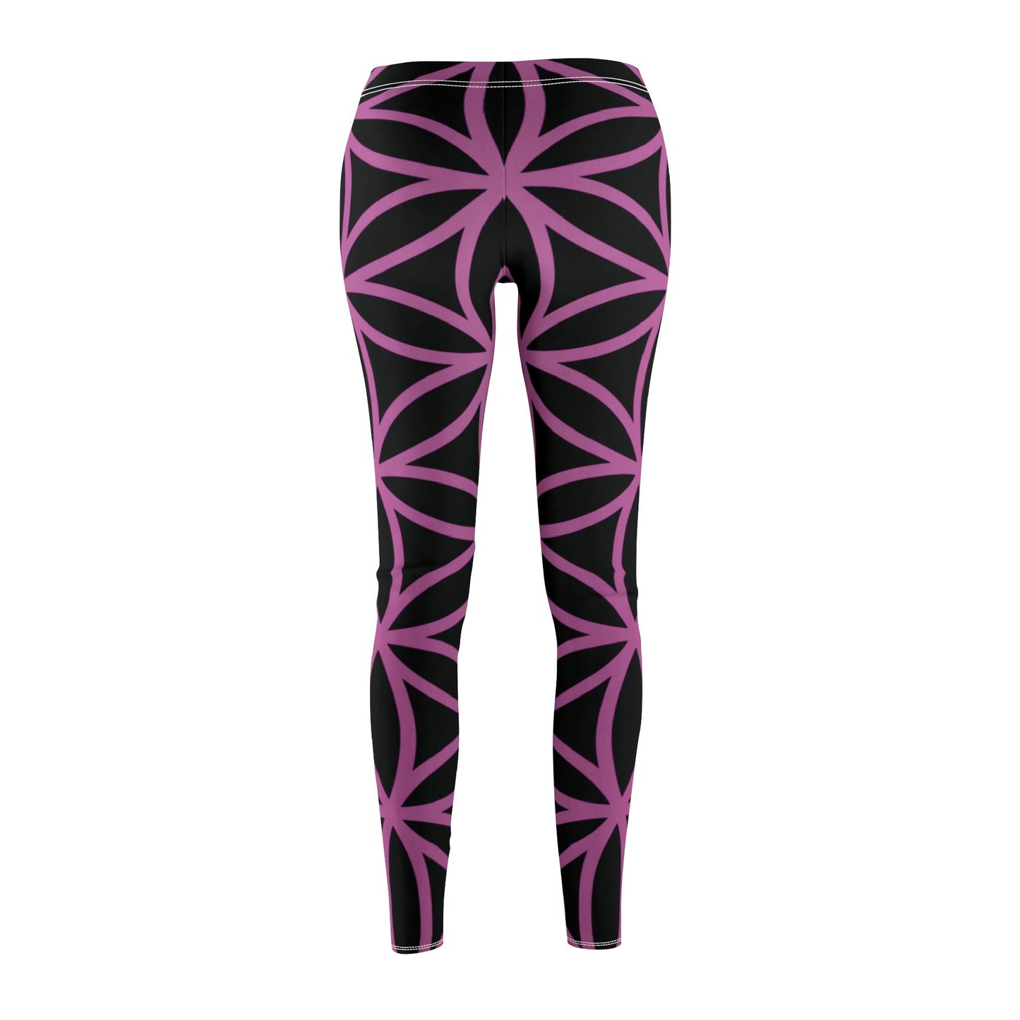 BLUME DES LEBENS LEGGINGS •  Exgtravagante, Außergewöhnliche Leggins Pink Schwarz • Beste Leggings für Sport & Alltag