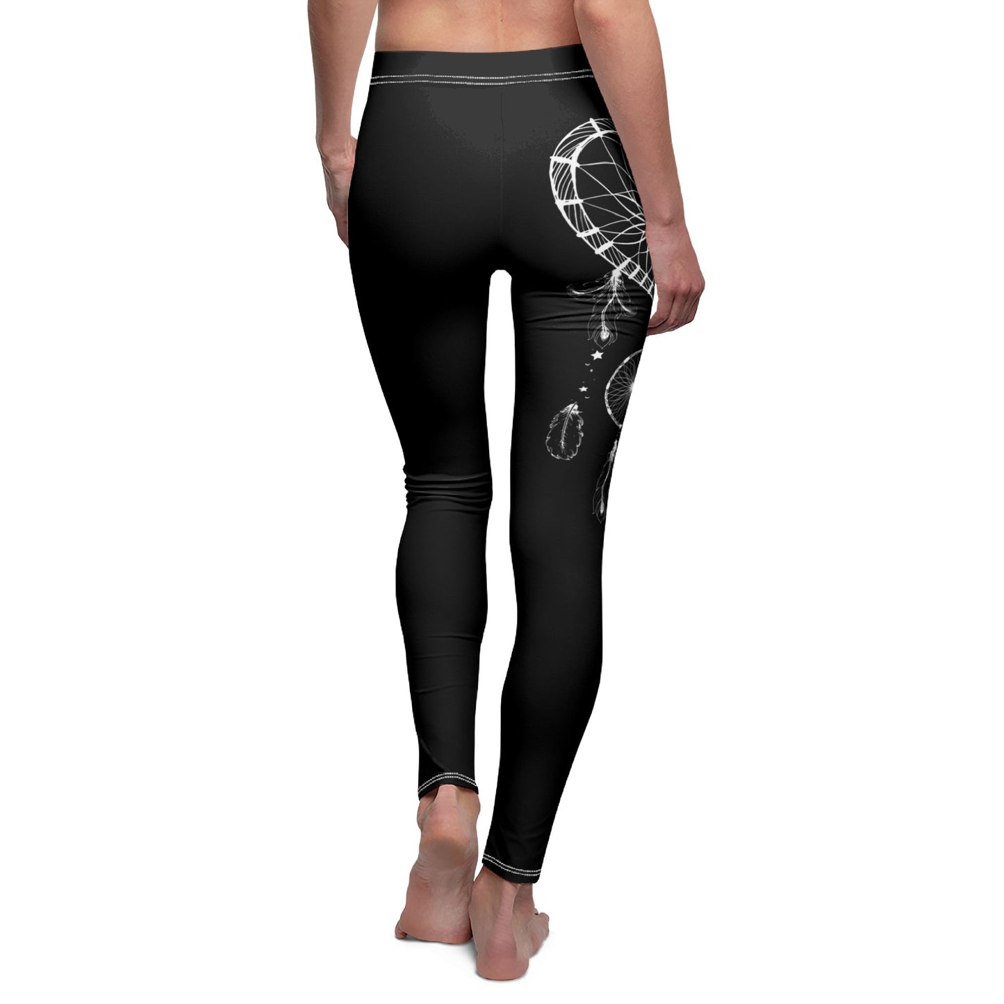HERZ TRAUMFÄNGER • Spirituelles Indianer Motiv • BOHO STYLE - Hippie Damen-Leggings mit Print Aufdruck • Beste Leggings für Sport & Alltag