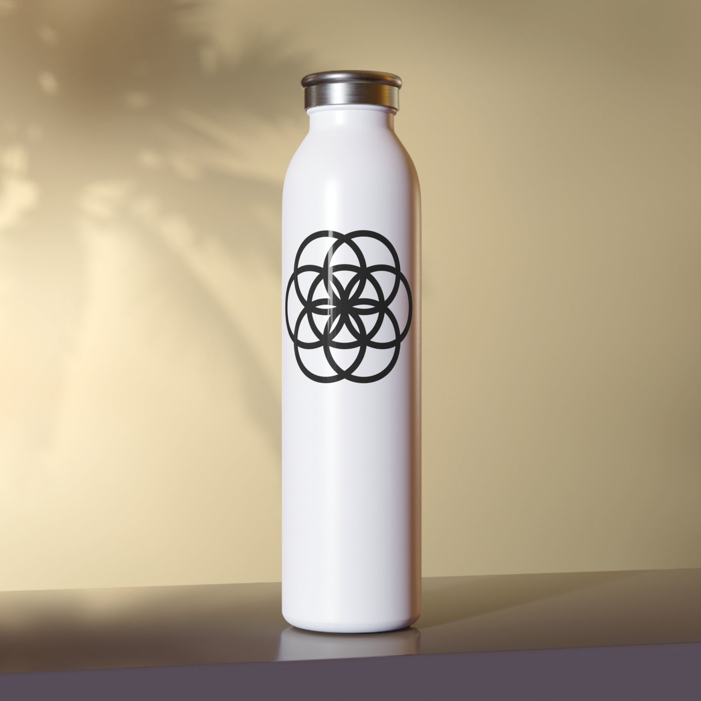 SEED OF LIFE - Samen des Lebens • Heilige Geometrie • Edelstahl Thermosflasche SLIM • 600 ml