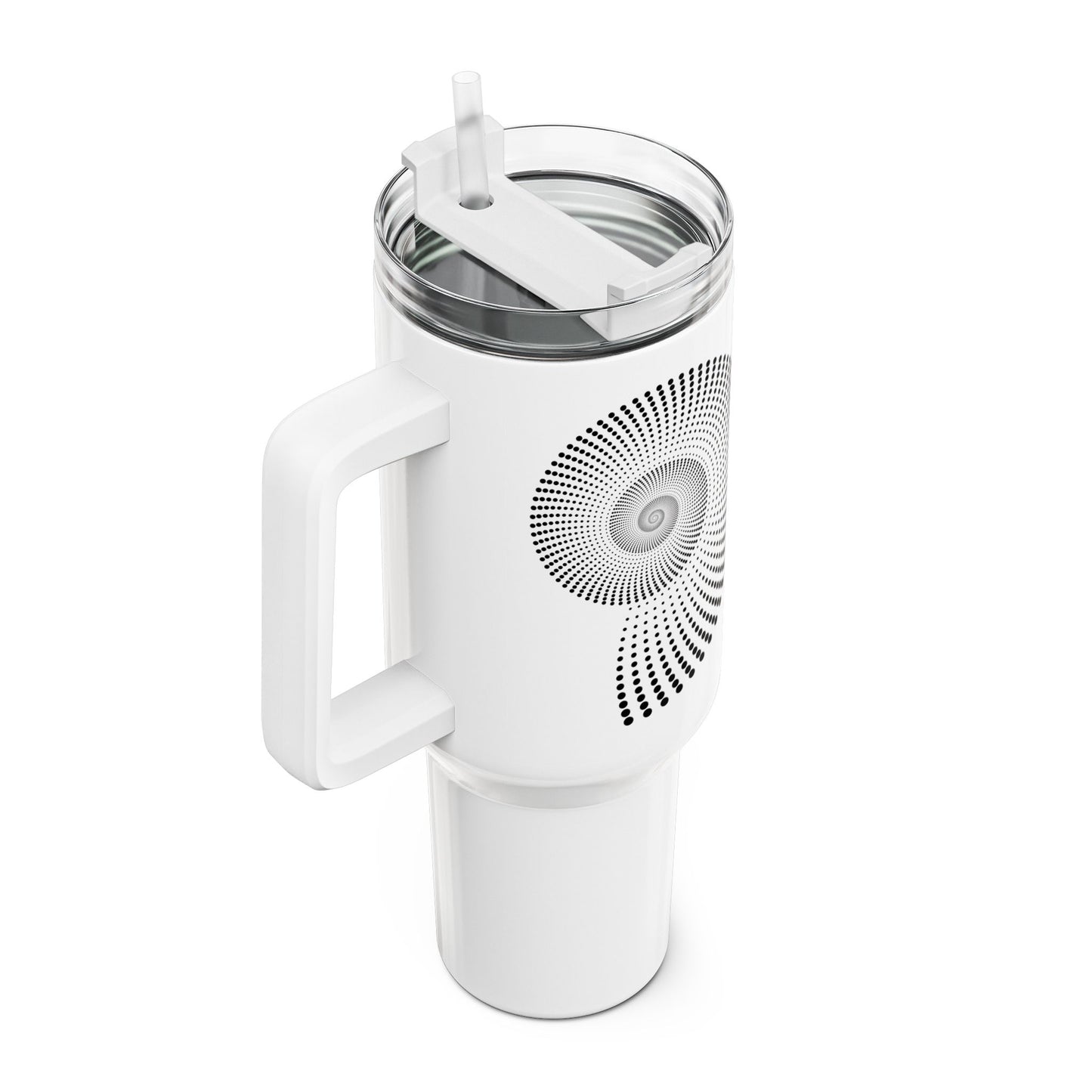 SCHNECKENMUSCHEL SPIRALE NATURLIEBHABER • Tumbler mit Henkel & Strohhalm • XXL Reisebecher 1,2L