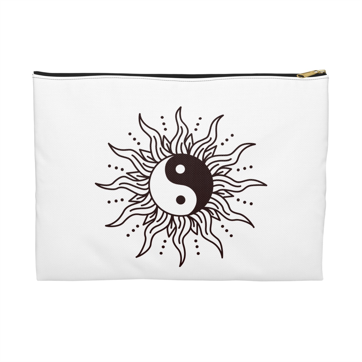YING YANG SYMBOL - SONNE MOND - Buddhistisch • Handtaschen Organizer Flach mit Reißverschluss • Groß & Klein