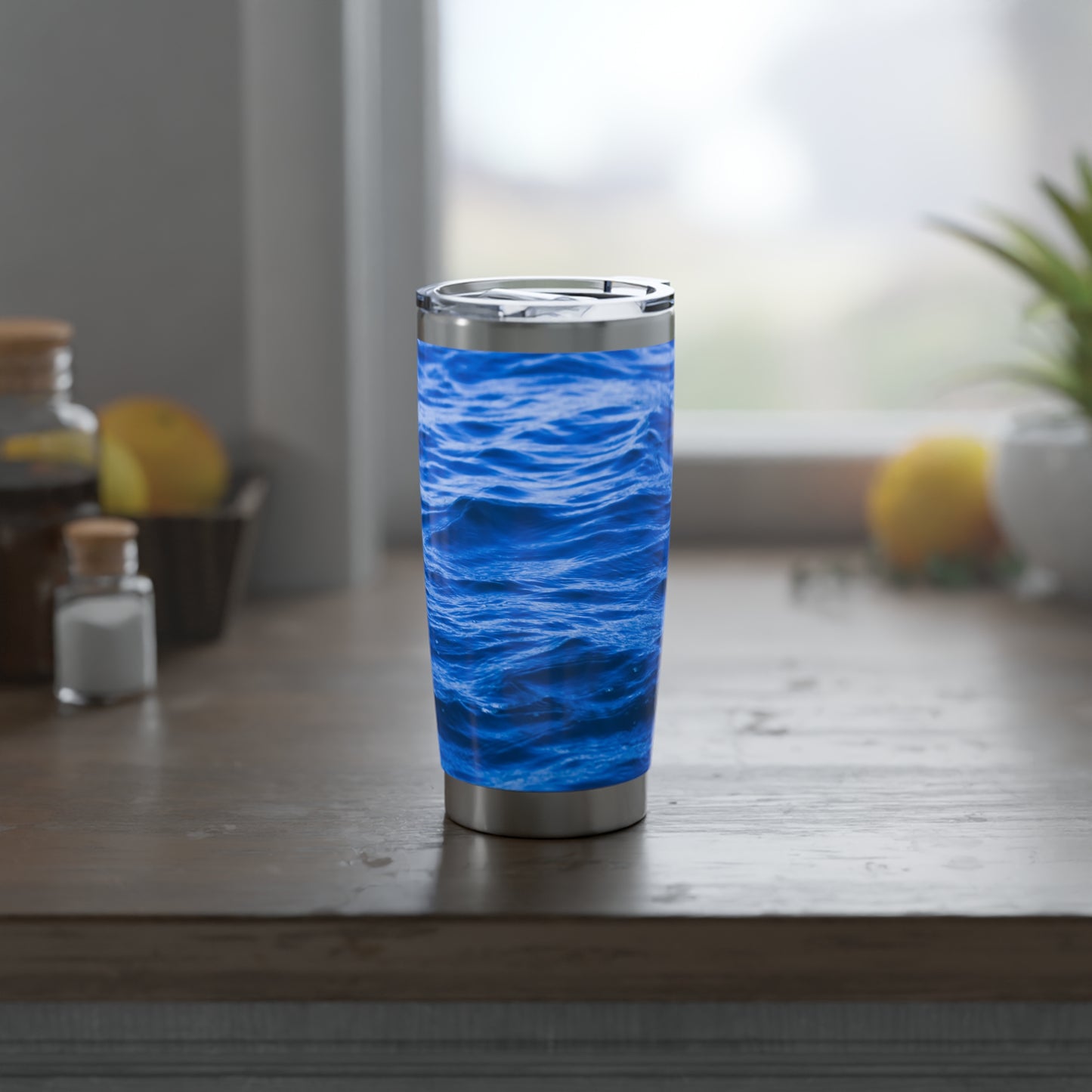 MEER MOTIV BLAUES WASSER • Thermo-Reisebecher XL • 590 ml • Tumbler Vagabond