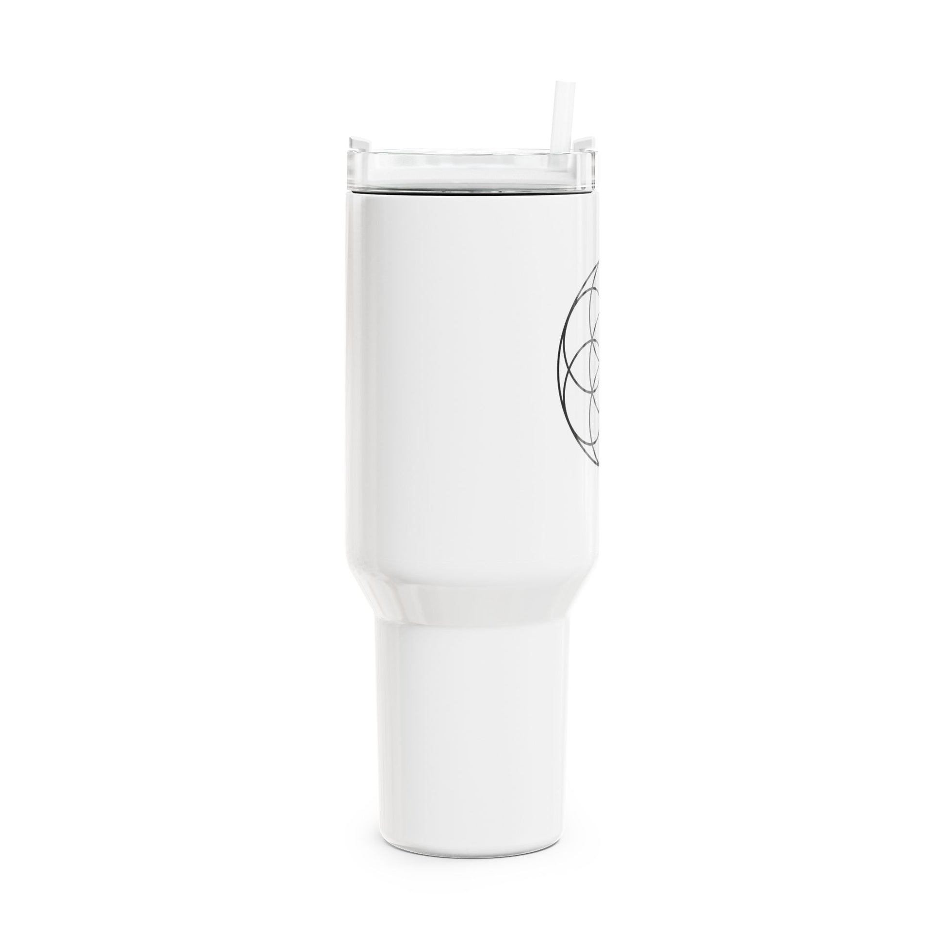 SEED OF LIFE - Samen des Lebens • Heilige Geometrie • Tumbler mit Henkel & Strohhalm • XXL Reisebecher 1,2L - YOGA SANTA