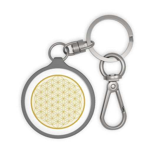 BLUME DES LEBENS - GLÜCK SYMBOL • Edler Luxus Schlüsselanhänger mit Karabiner für Frauen & Männer