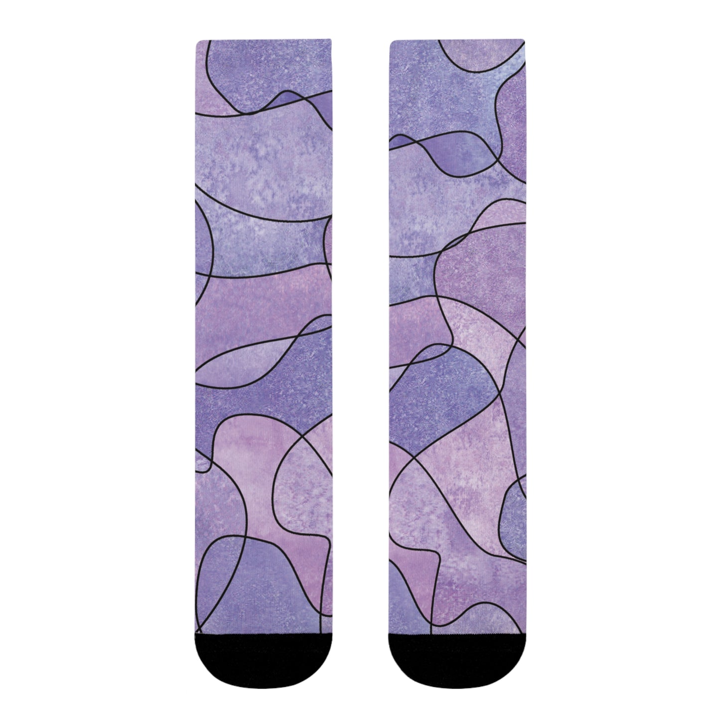 FLIEDER VIOLET LILA KUNSTDRUCK DESIGN • HAPPY SOCKS Crew Socken mit Motiv