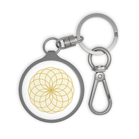 BLUME DES LEBENS - BUDDHISTISCHES ZEICHEN GLÜCK • Edler Luxus Schlüsselanhänger mit Karabiner für Frauen & Männer