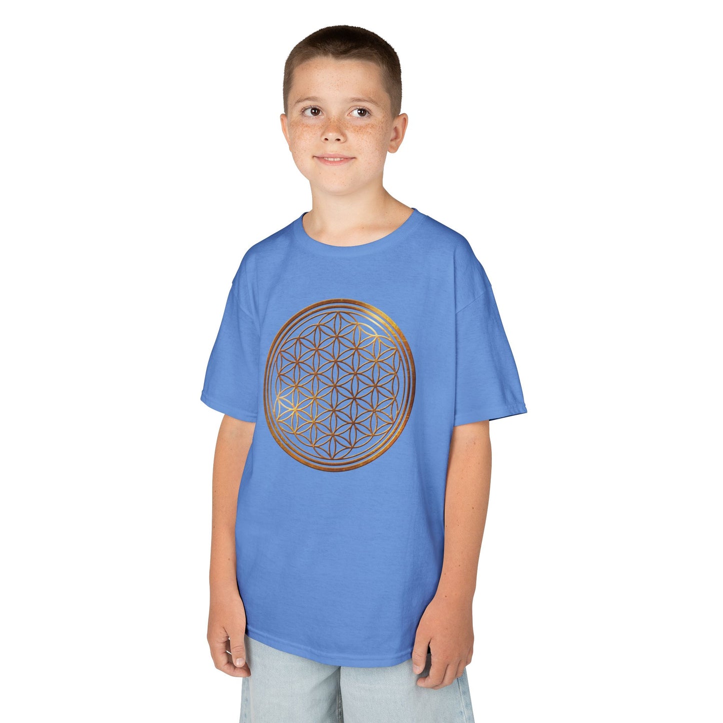 BLUME DES LEBENS • Kinder Oversize T-Shirt für Mädchen & Jungen (7–16 Jahre) • BIO Baumwolle 🌿