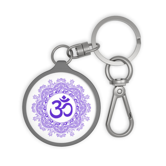 OM SYMBOL MANDALA SPIRITUELL • Edler Luxus Schlüsselanhänger mit Karabiner für Frauen & Männer