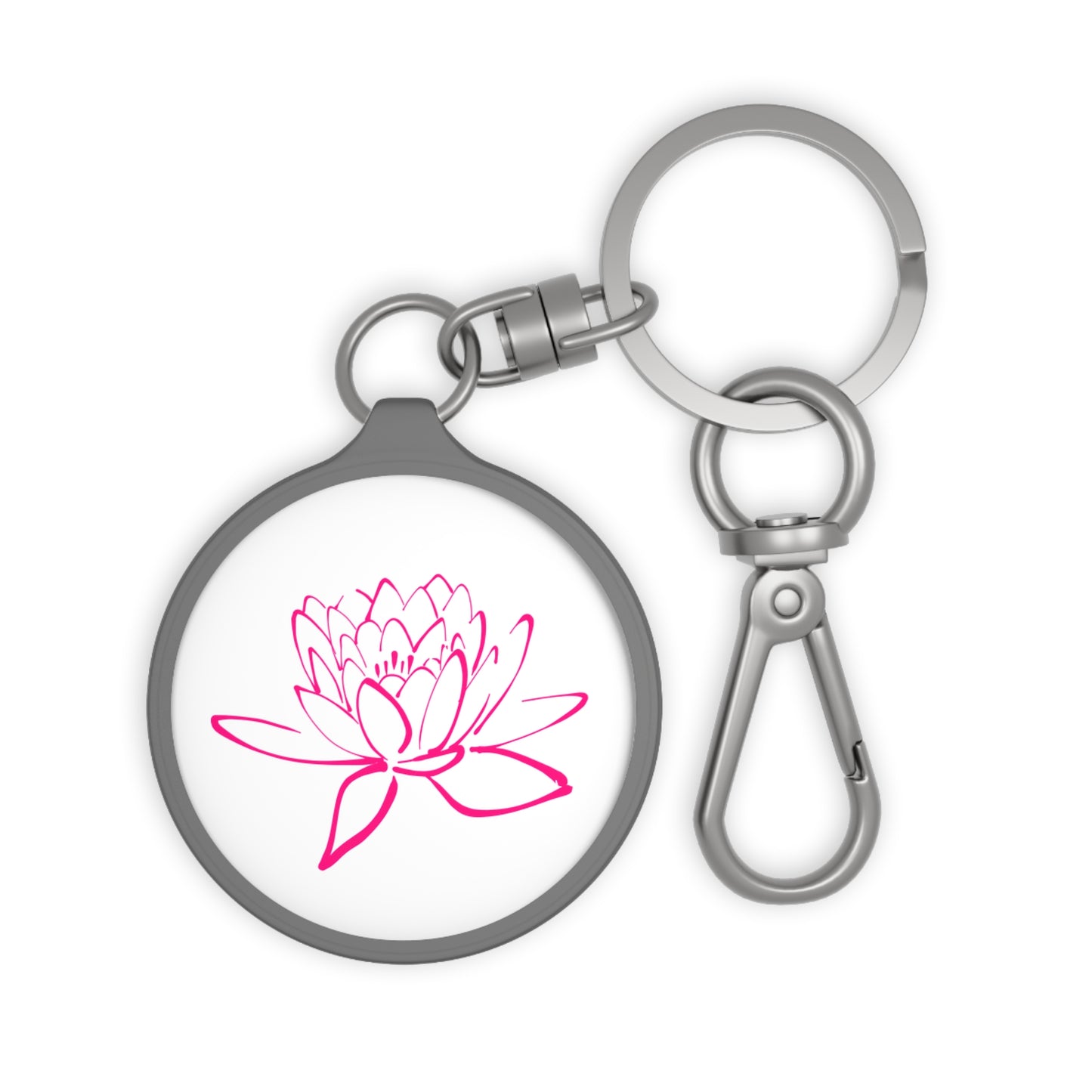 LOTUSBLÜTE PINK • Edler Luxus Schlüsselanhänger mit Karabiner für Frauen & Männer