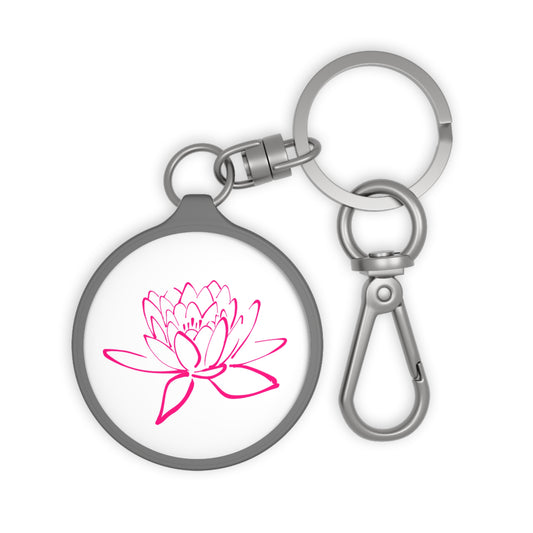LOTUSBLÜTE PINK • Edler Luxus Schlüsselanhänger mit Karabiner für Frauen & Männer
