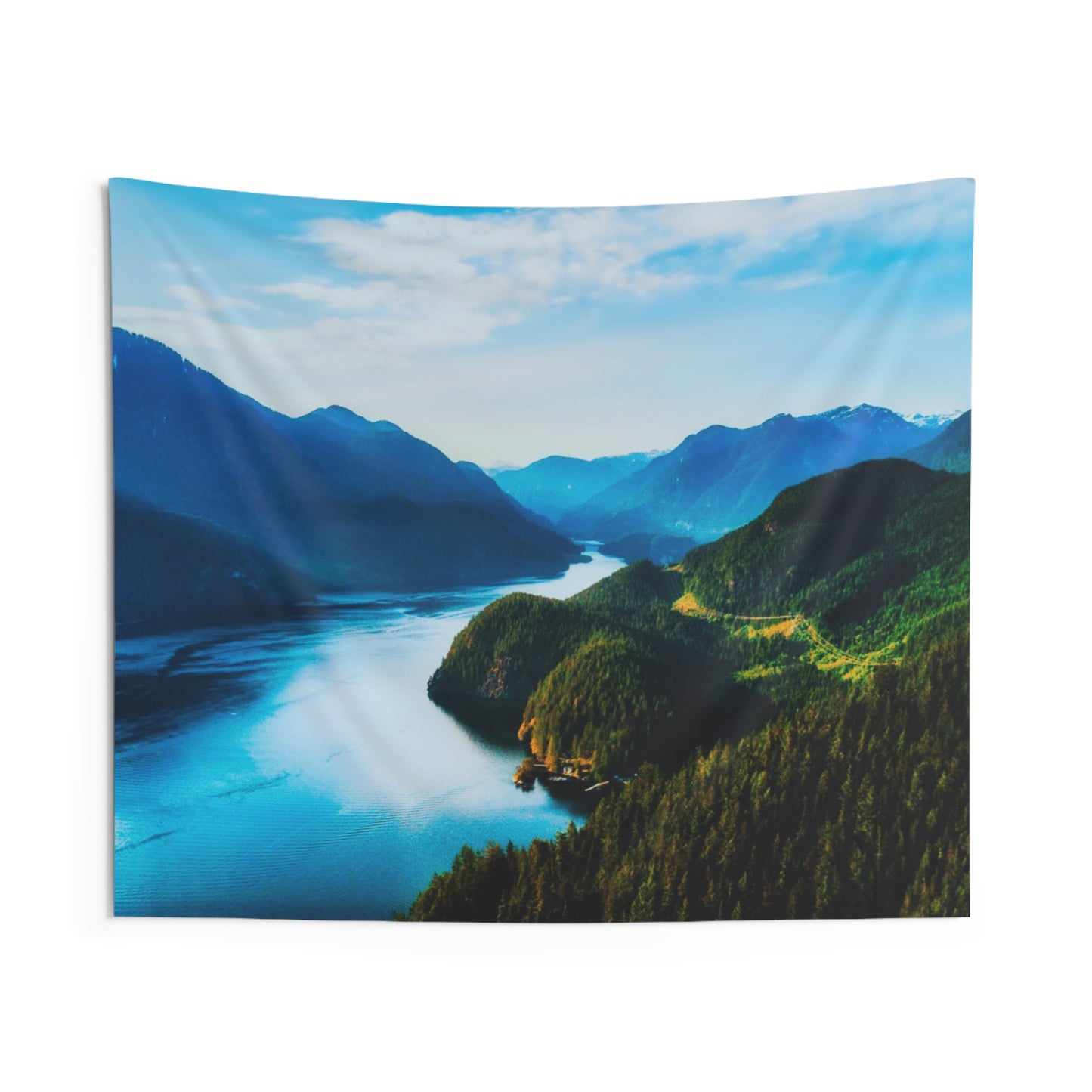 BERGE FLUSS SEE MEER • Urlaubsmotiv • Wandtuch • Wandttepich • Wanddekor in v. Größen bis XXL
