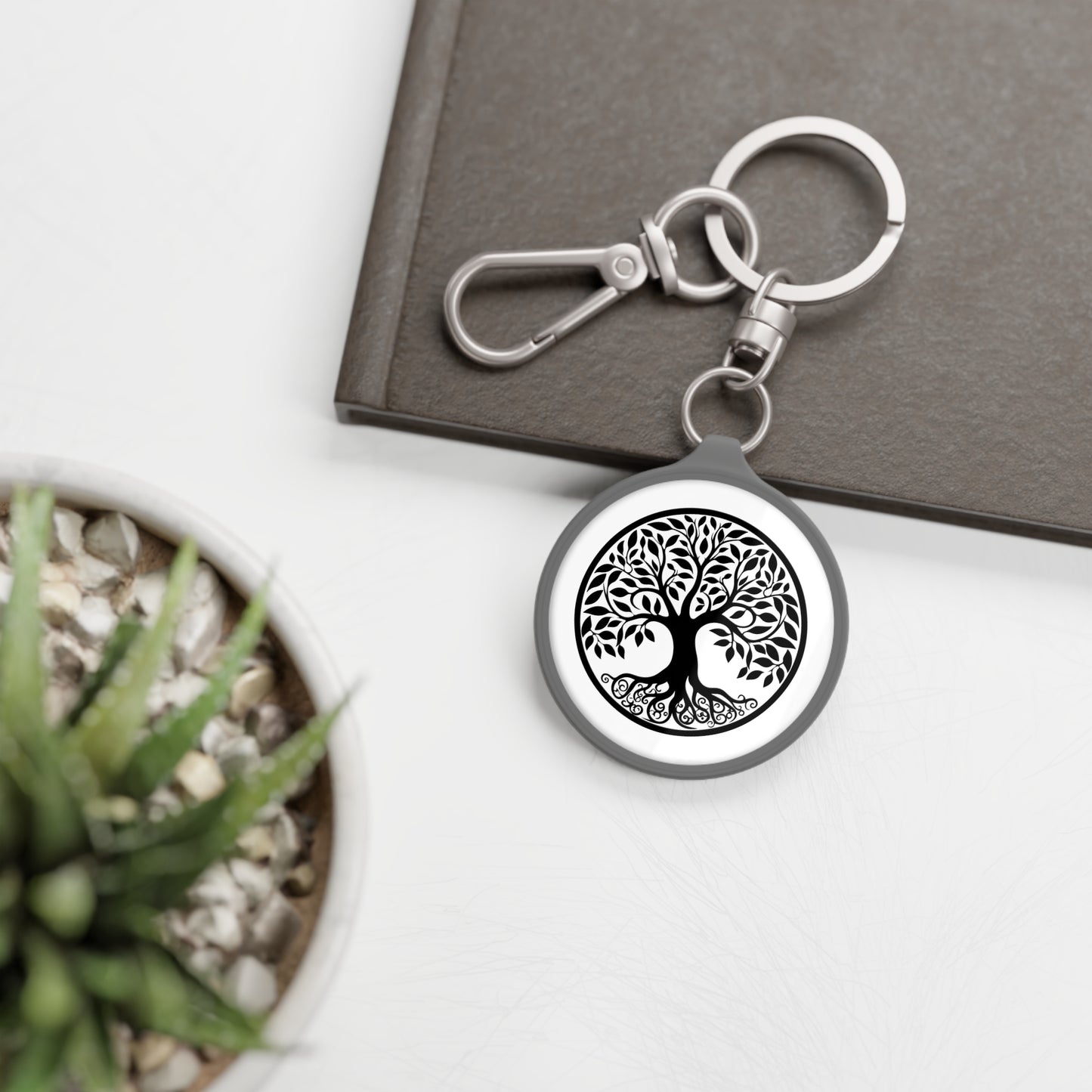 BAUM DES LEBENS • Edler Luxus Schlüsselanhänger mit Karabiner für Frauen & Männer