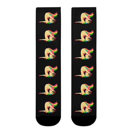 EINHÖRNER COMIC Zeichnung • HAPPY SOCKS Crew Socken Bunt mit Motiv