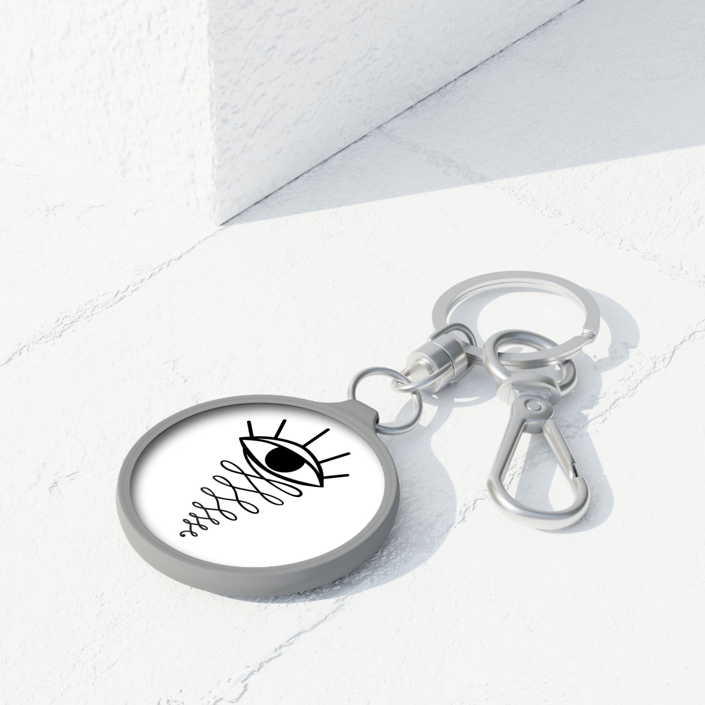 ALLSEHENDES AUGE - EWIGER KNOTEN • Edler Luxus Schlüsselanhänger mit Karabiner für Frauen & Männer