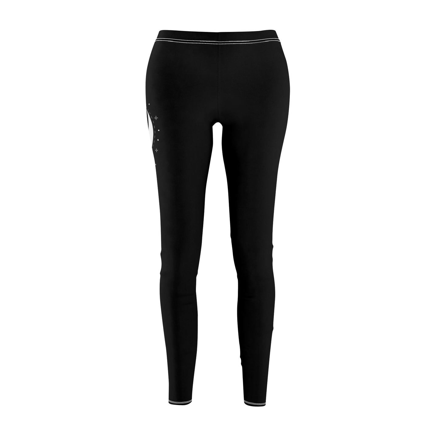 MONDSICHELN & STERNE • Sternenhimmel Damen Leggins Elegant Schwarz • Beste Leggings für Sport & Freizeit