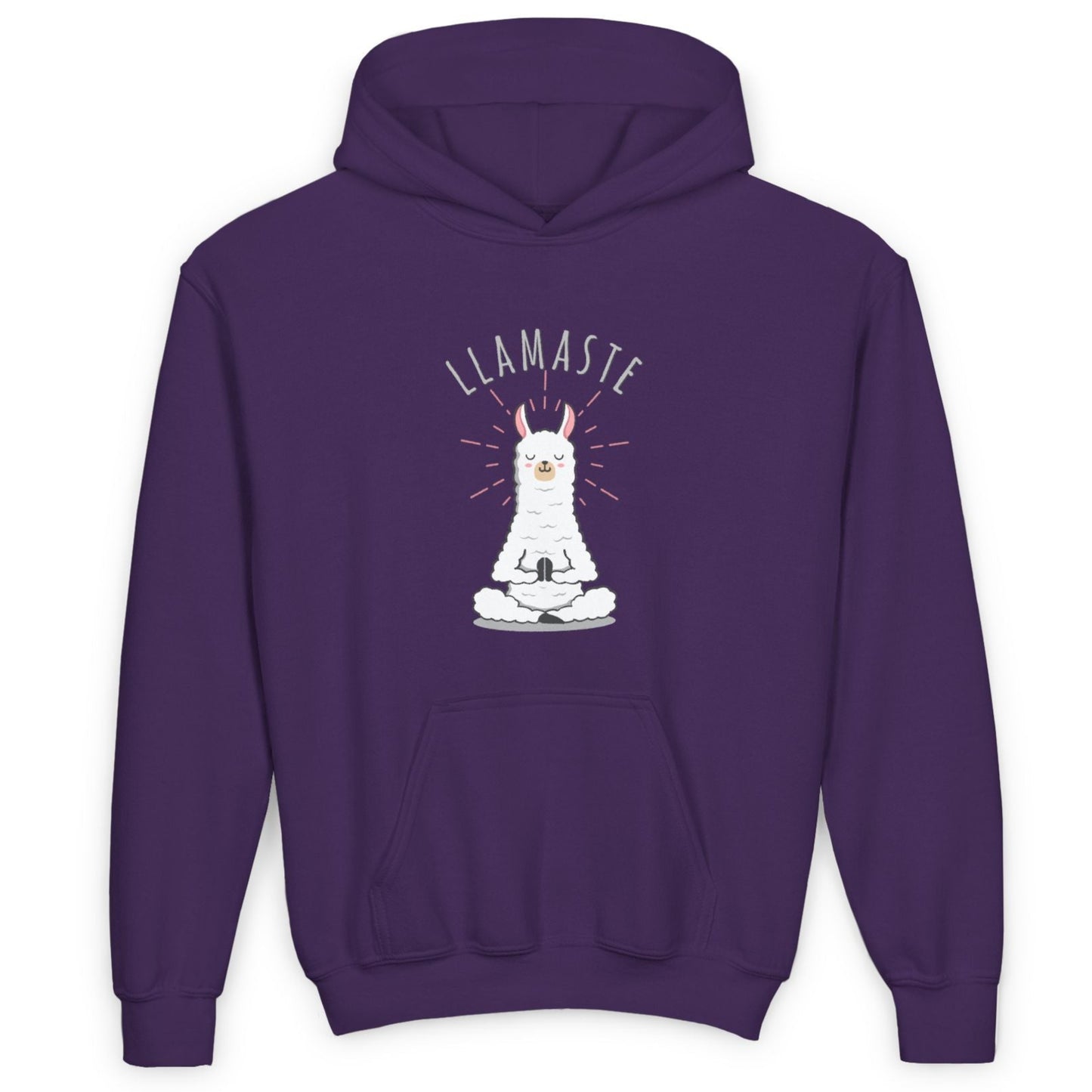 LLAMASTE LAMA LUSTIGE COMIC ZEICHNUNG TIERYOGA • Kinder Hoodie für Mädchen & Jungen (7–16 Jahre) | Kuschelweiche Baumwolle 🌿