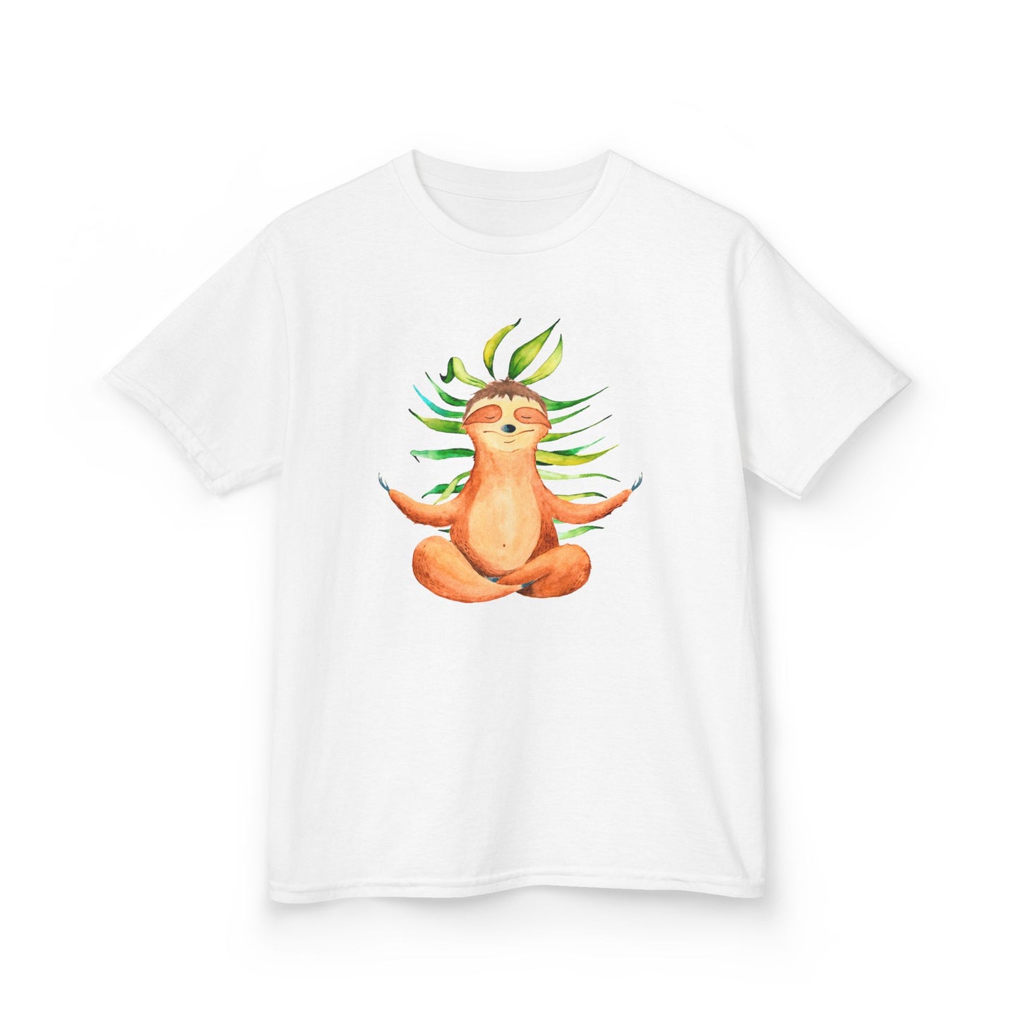 FAULTIER SLOT NIEDLICH SÜß MEDITATION YOGA • Kinder Oversize T-Shirt für Mädchen & Jungen (7–16 Jahre) • BIO Baumwolle 🌿
