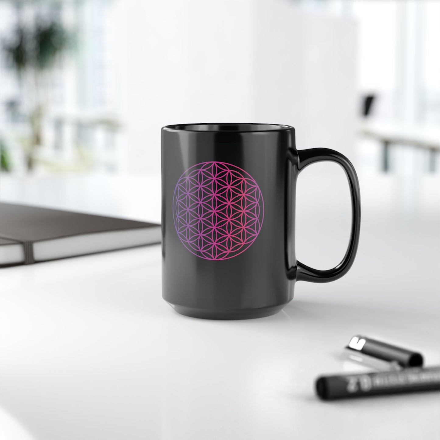 Black Mug (11oz, 15oz) - YOGA SANTA