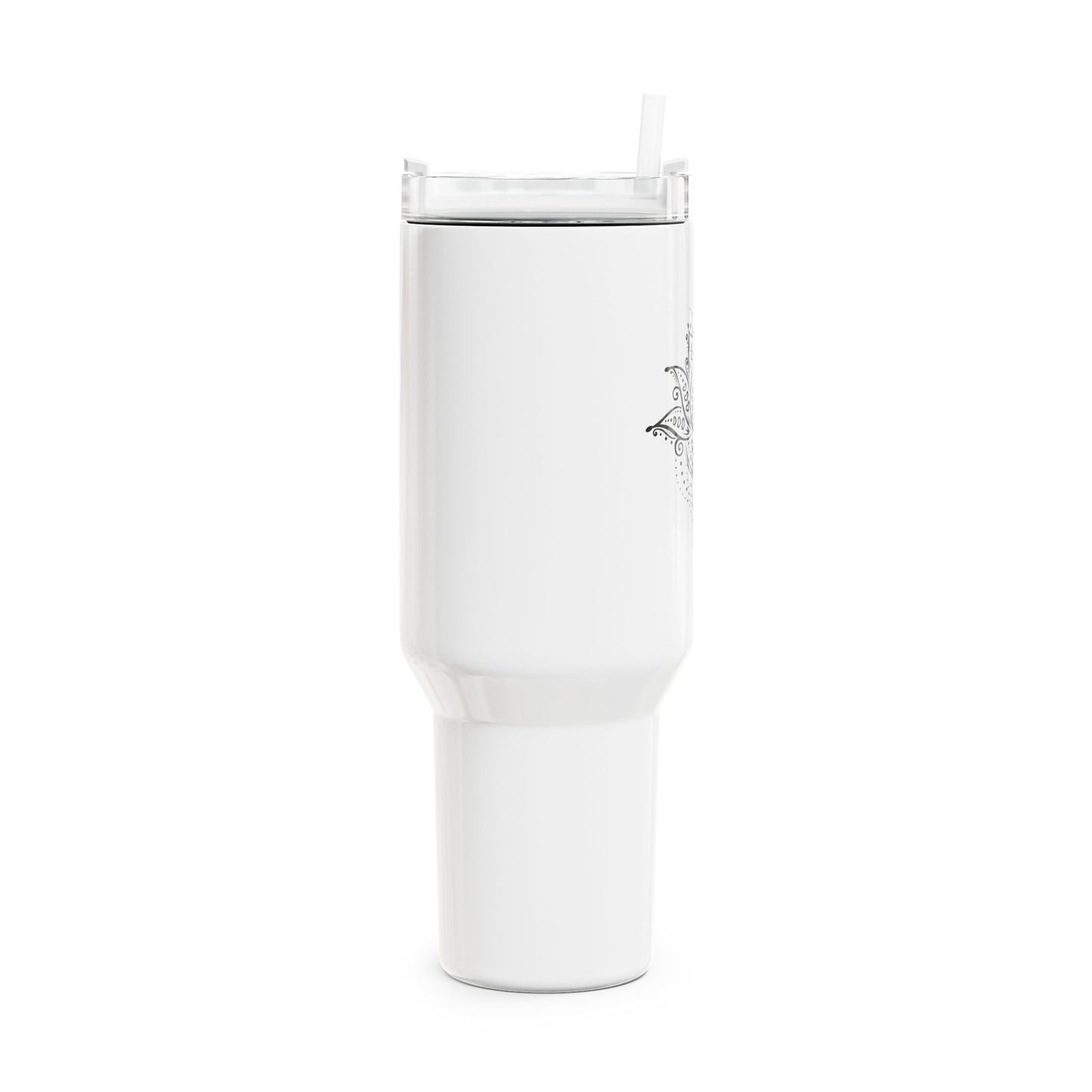 LOTUSBLUME MONDPHASEN MONDZYKLEN • Tumbler mit Henkel & Strohhalm • XXL Reisebecher 1,2L - YOGA SANTA
