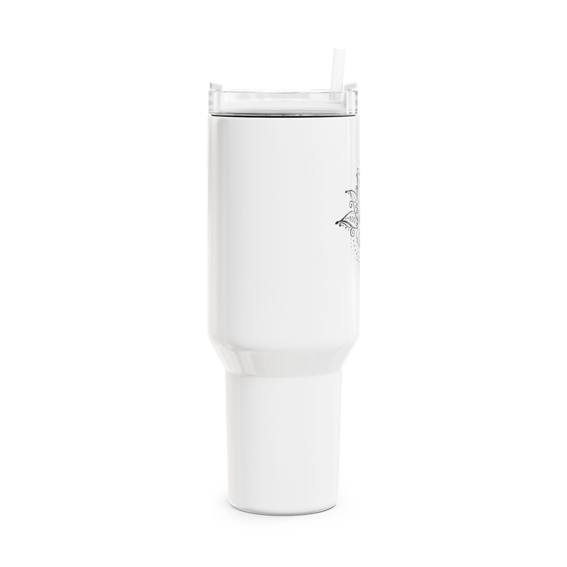 LOTUSBLUME MONDPHASEN MONDZYKLEN • Tumbler mit Henkel & Strohhalm • XXL Reisebecher 1,2L - YOGA SANTA