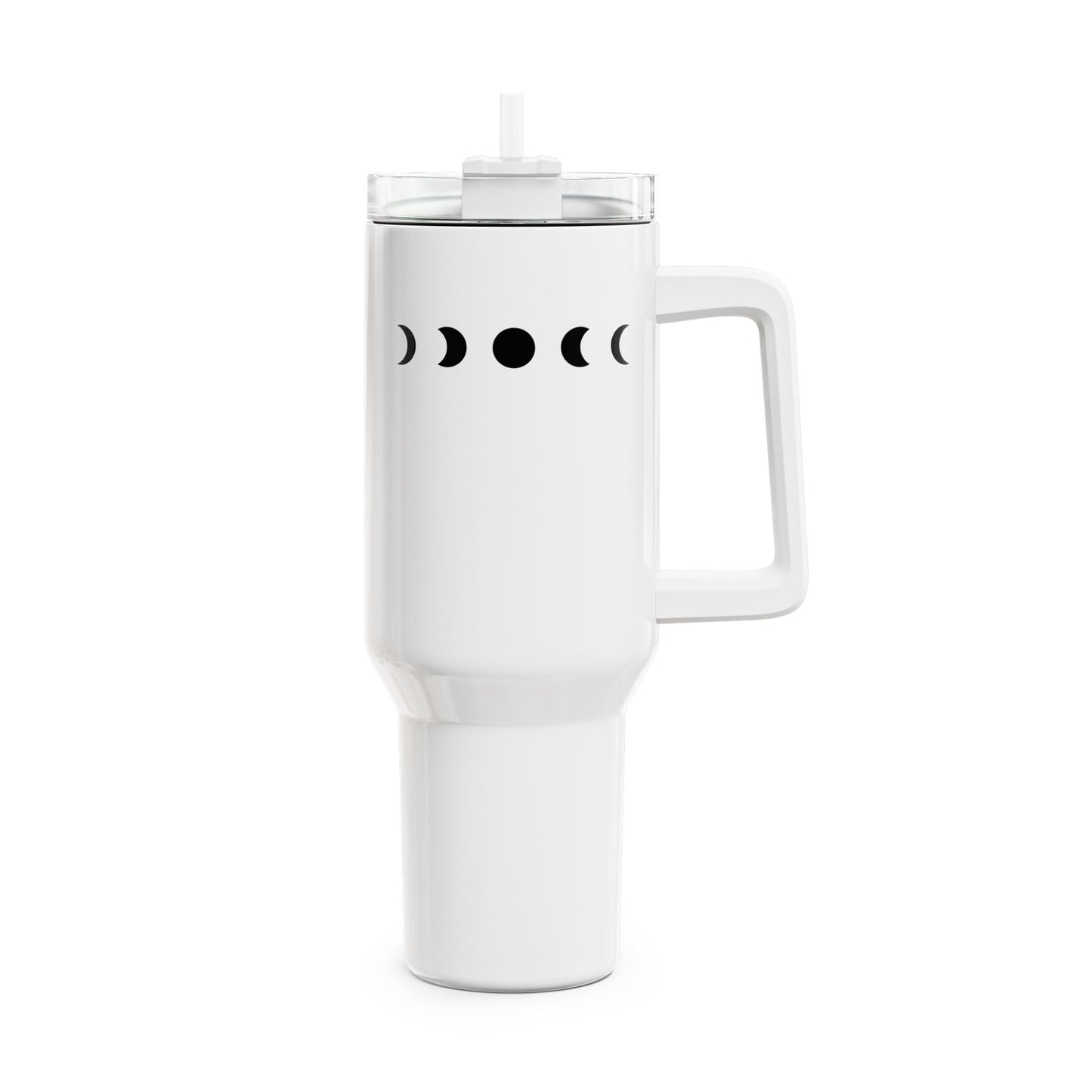 MONDPHASEN MONDZYKLUS • Tumbler mit Henkel & Strohhalm • XXL Reisebecher 1,2L - YOGA SANTA