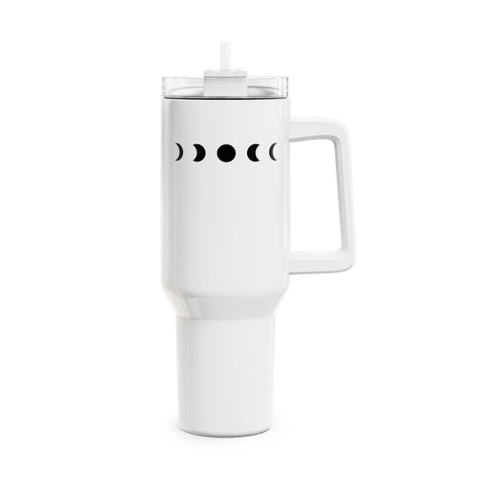 MONDPHASEN MONDZYKLUS • Tumbler mit Henkel & Strohhalm • XXL Reisebecher 1,2L - YOGA SANTA