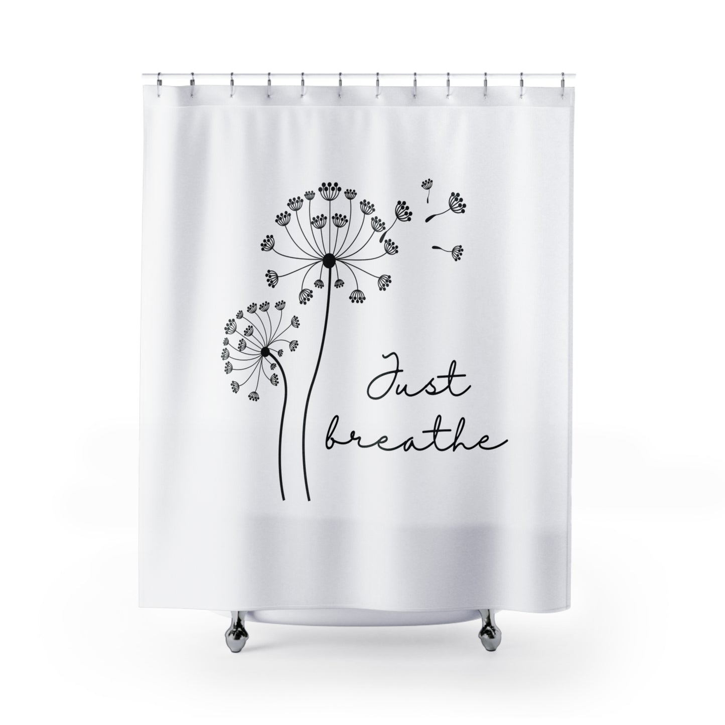 JUST BREATHE - PUSTEBLUME ÄSTHETISCH • Duschvorhang 180x200 cm Weiss