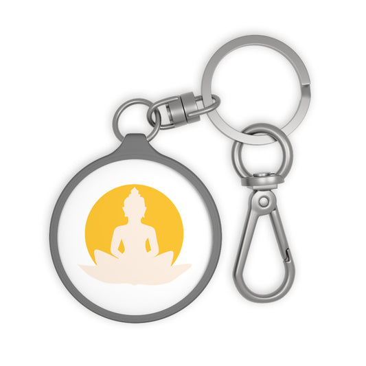 BUDDHA SONNE MOND LOTUS • Edler Luxus Schlüsselanhänger mit Karabiner für Frauen & Männer