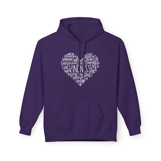 KINDNESS HERZ HERZCHEN BILD LOVE SCHRFIT LIEBESBEWEIS LIEBESBOTSCHAFT • Kuschelweicher Hoodie für Damen & Herren • Baumwolle 🌿