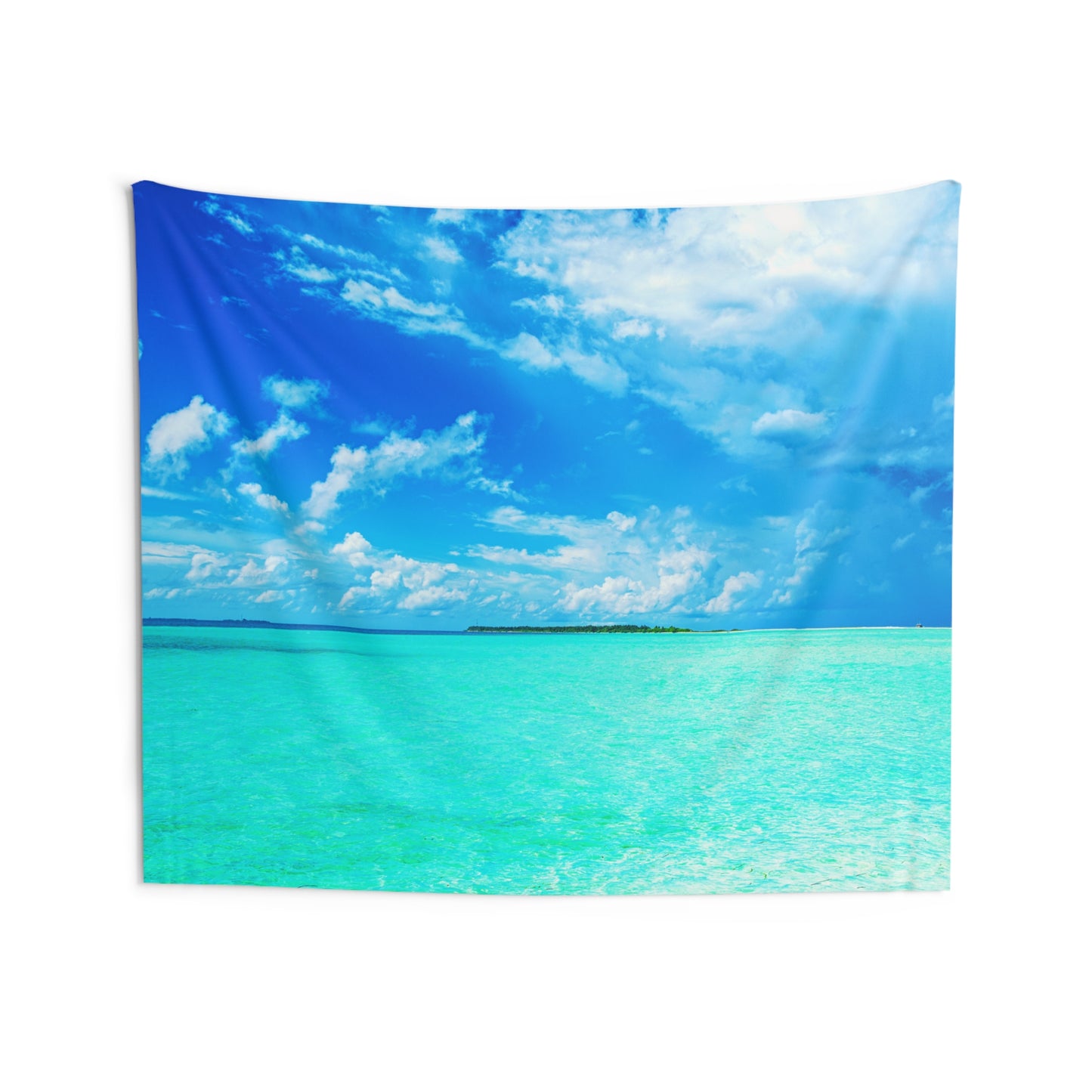 MEER SOMMER HIMMEL BLAU • Urlaubsmotiv • Wandtuch • Wandttepich • Wanddekor in v. Größen bis XXL
