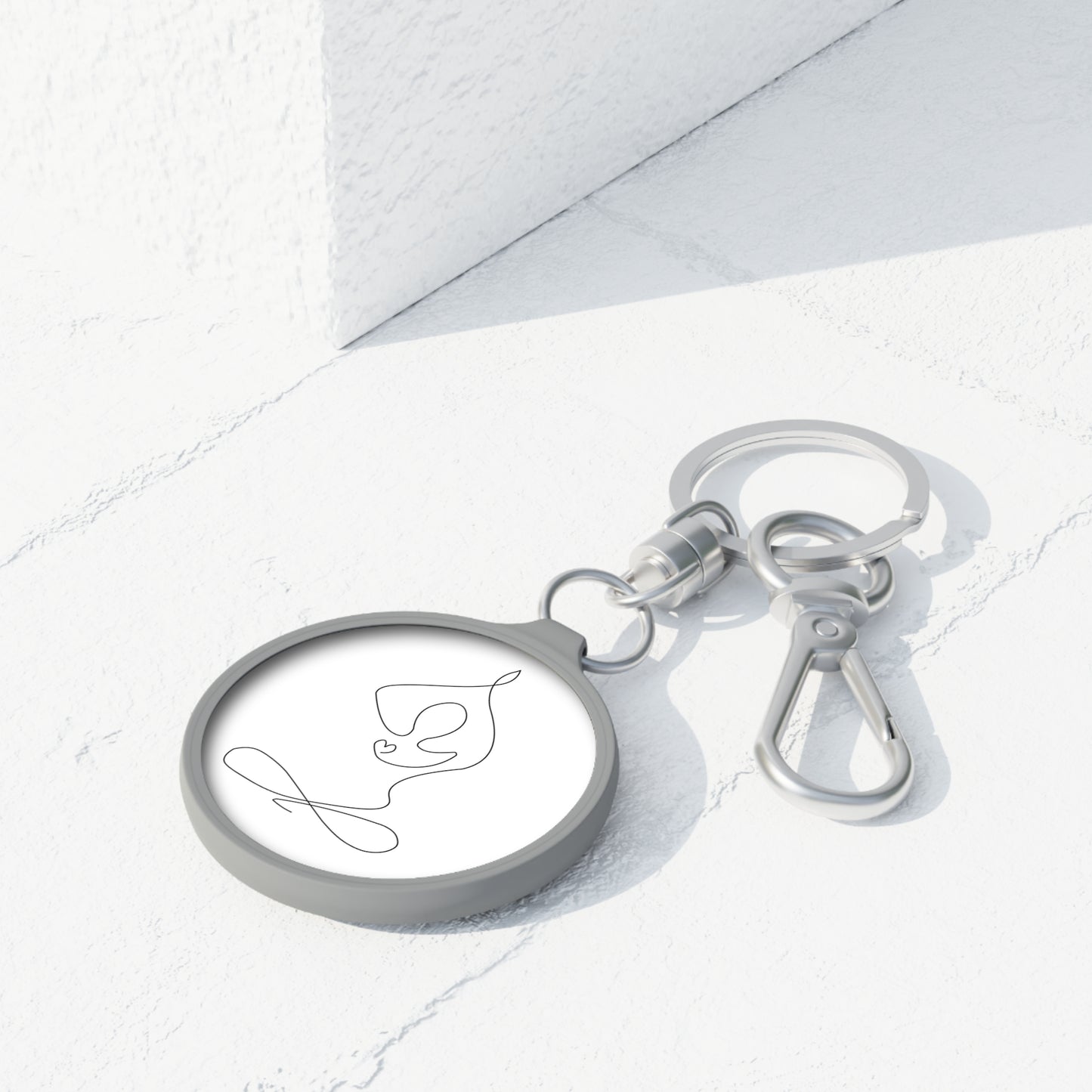 YOGA LIEBE MEDITATION MINIMALISTISCH • Edler Luxus Schlüsselanhänger mit Karabiner für Frauen & Männer