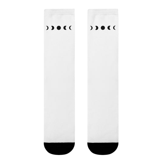 MONDPHASEN MOND SYMBOL • HAPPY SOCKS Crew Socken Weiß mit Motiv