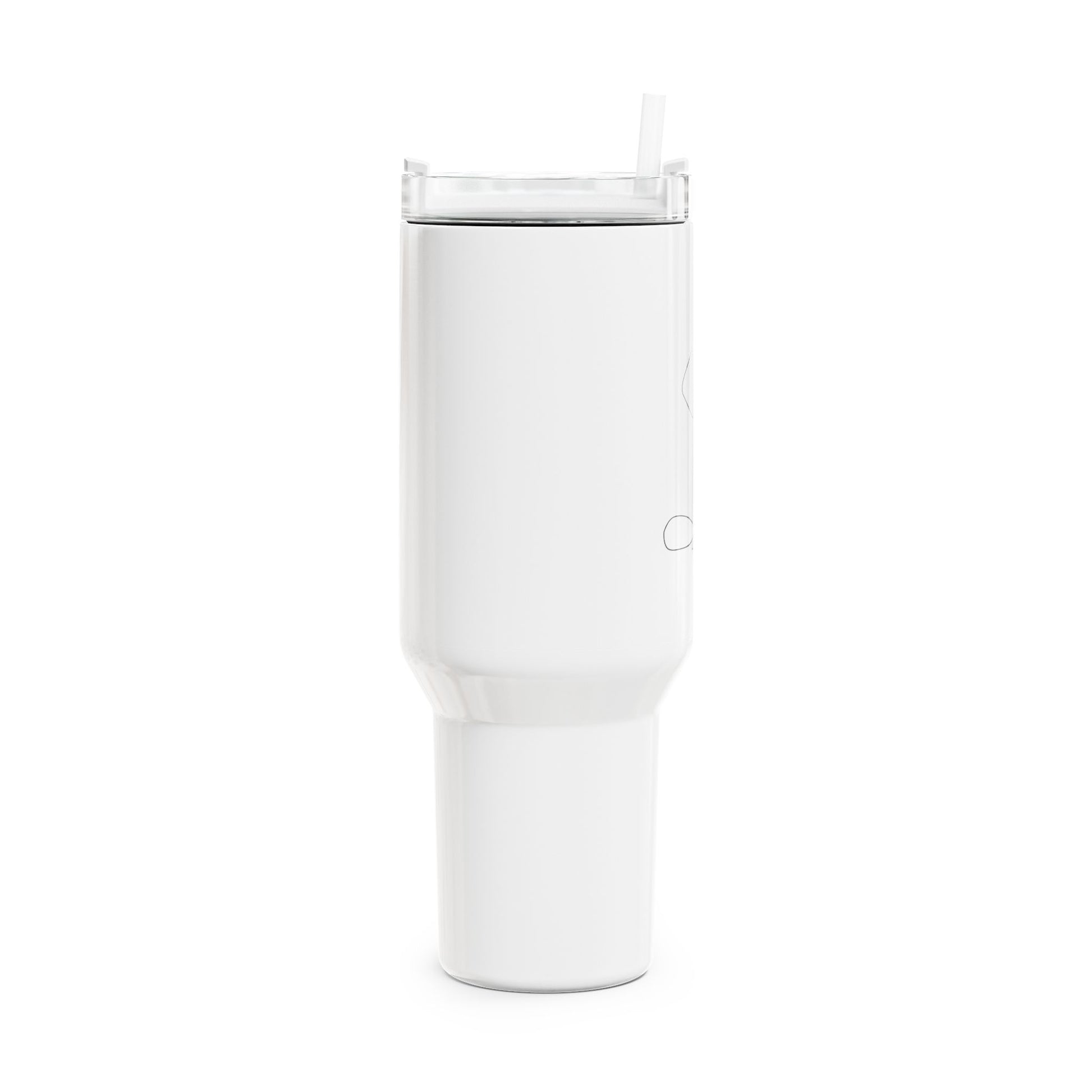 YOGA ZEICHNUNG LIEBE MEDITATION • Tumbler mit Henkel & Strohhalm • XXL Reisebecher 1,2L - YOGA SANTA