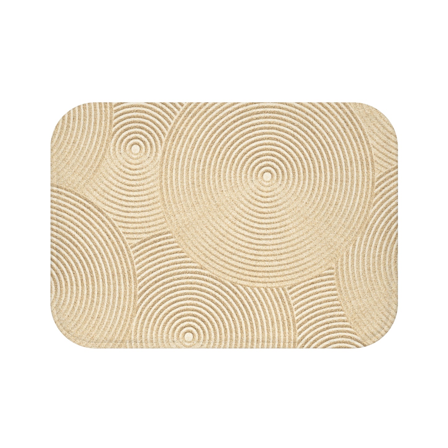 ZEN GARTEN - OPTISCHE ILLUSION STRAND • Badvorleger / Fussmatte / Badteppich EXTRA Weich • 43 x 61 cm & 53 x 86 cm