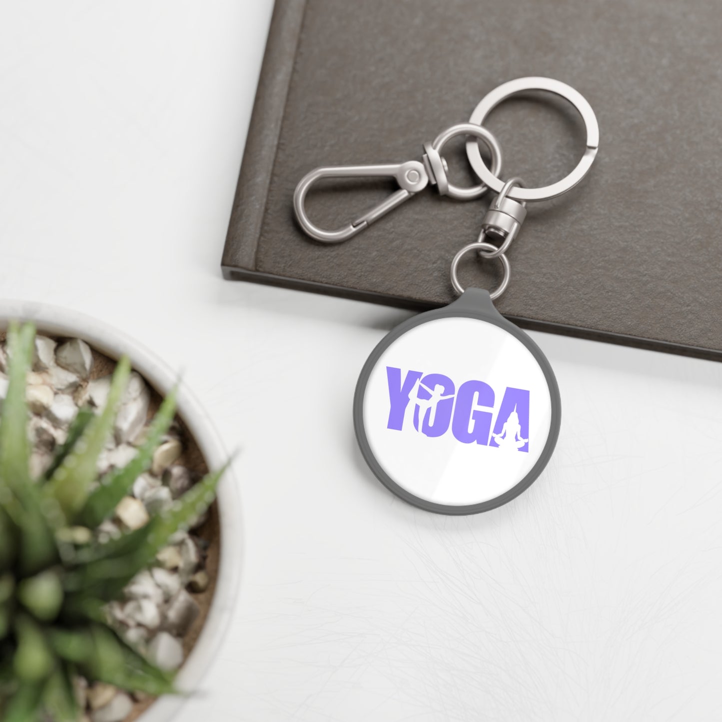YOGA LIEBHABER POSEN ASANAS • Edler Luxus Schlüsselanhänger mit Karabiner für Frauen & Männer
