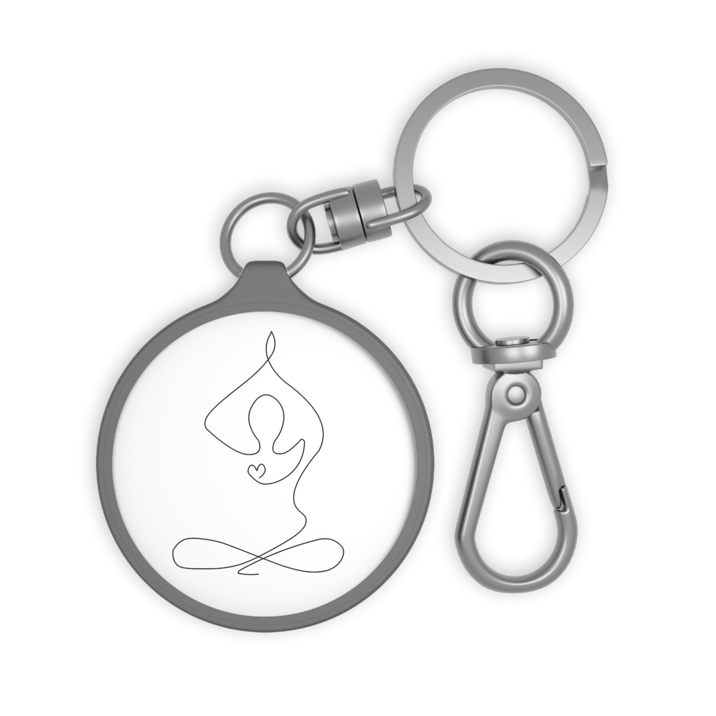 YOGA LIEBE MEDITATION MINIMALISTISCH • Edler Luxus Schlüsselanhänger mit Karabiner für Frauen & Männer