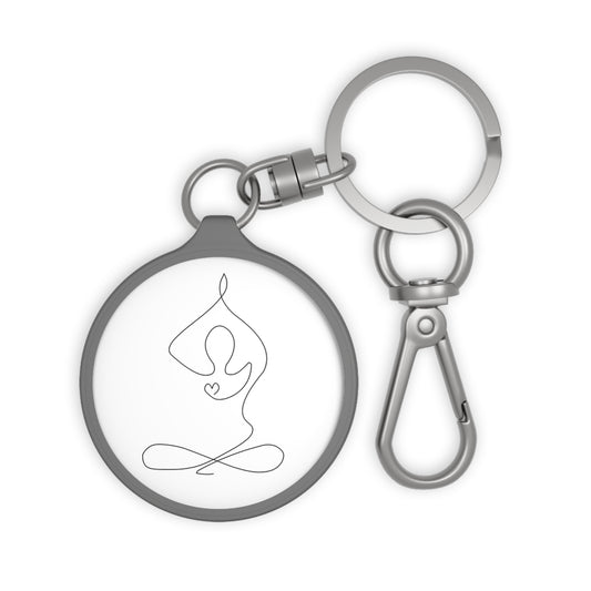 YOGA LIEBE MEDITATION MINIMALISTISCH • Edler Luxus Schlüsselanhänger mit Karabiner für Frauen & Männer