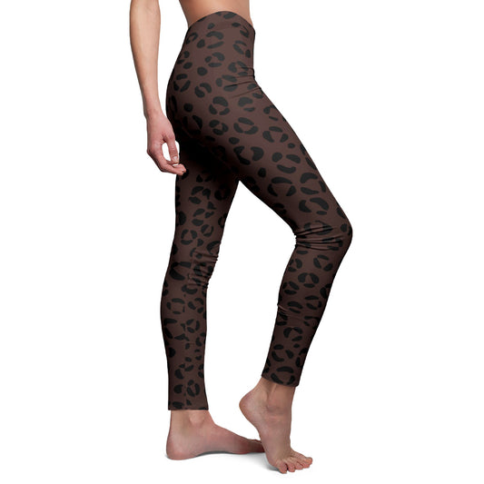 LEOPARDEN MUSTER LEGGINS DUNKELBRAUN • ANIMAL PRINT • Beste Leggings für Sport & Alltag