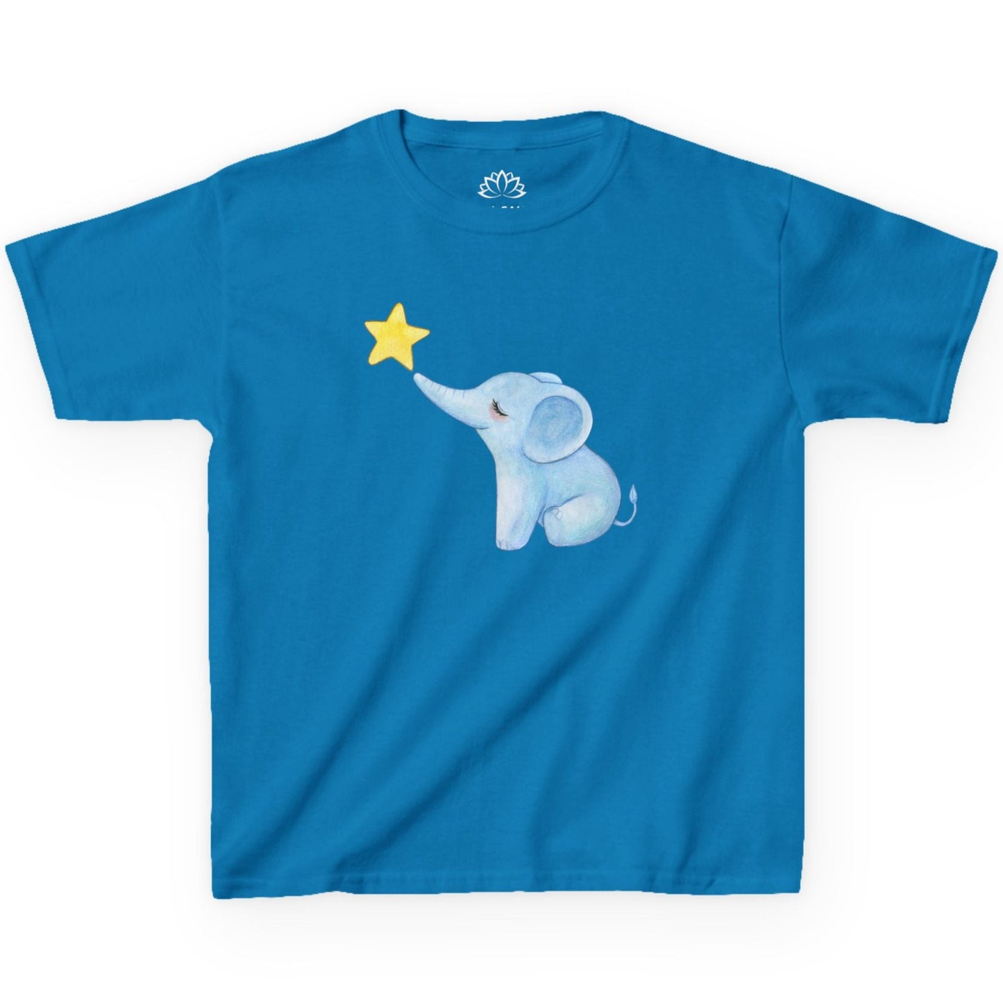 ELEFANT STERN SÜß NIEDLICH COMIC ZEICHNUNG • Pijama Schlafoberteil Oversize Kinder T-Shirt Mädchen Jungen • BIO Baumwolle 🌿