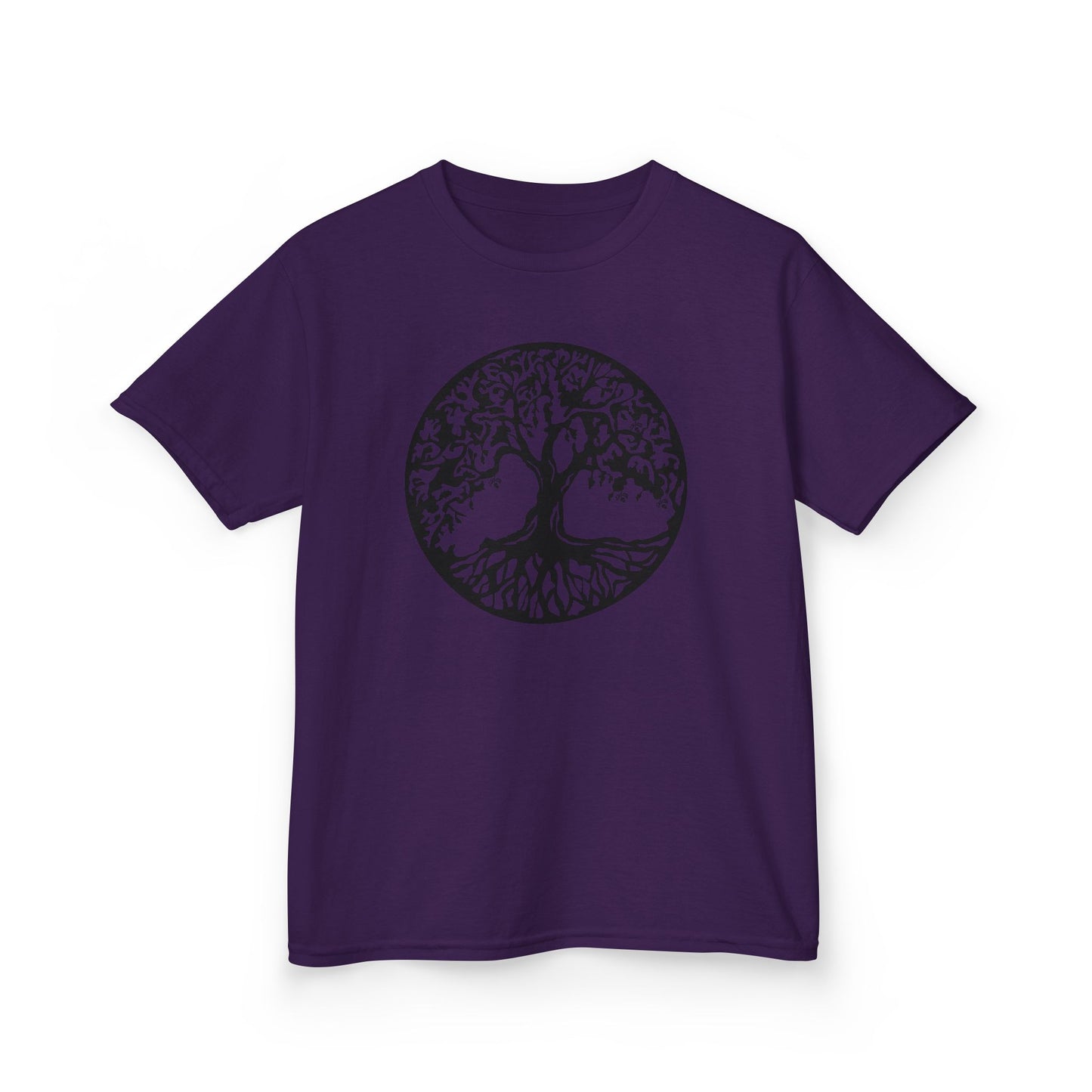 BAUM DES LEBENS - Schwarz • Kinder Oversize T-Shirt für Mädchen & Jungen (7–16 Jahre) • BIO Baumwolle 🌿