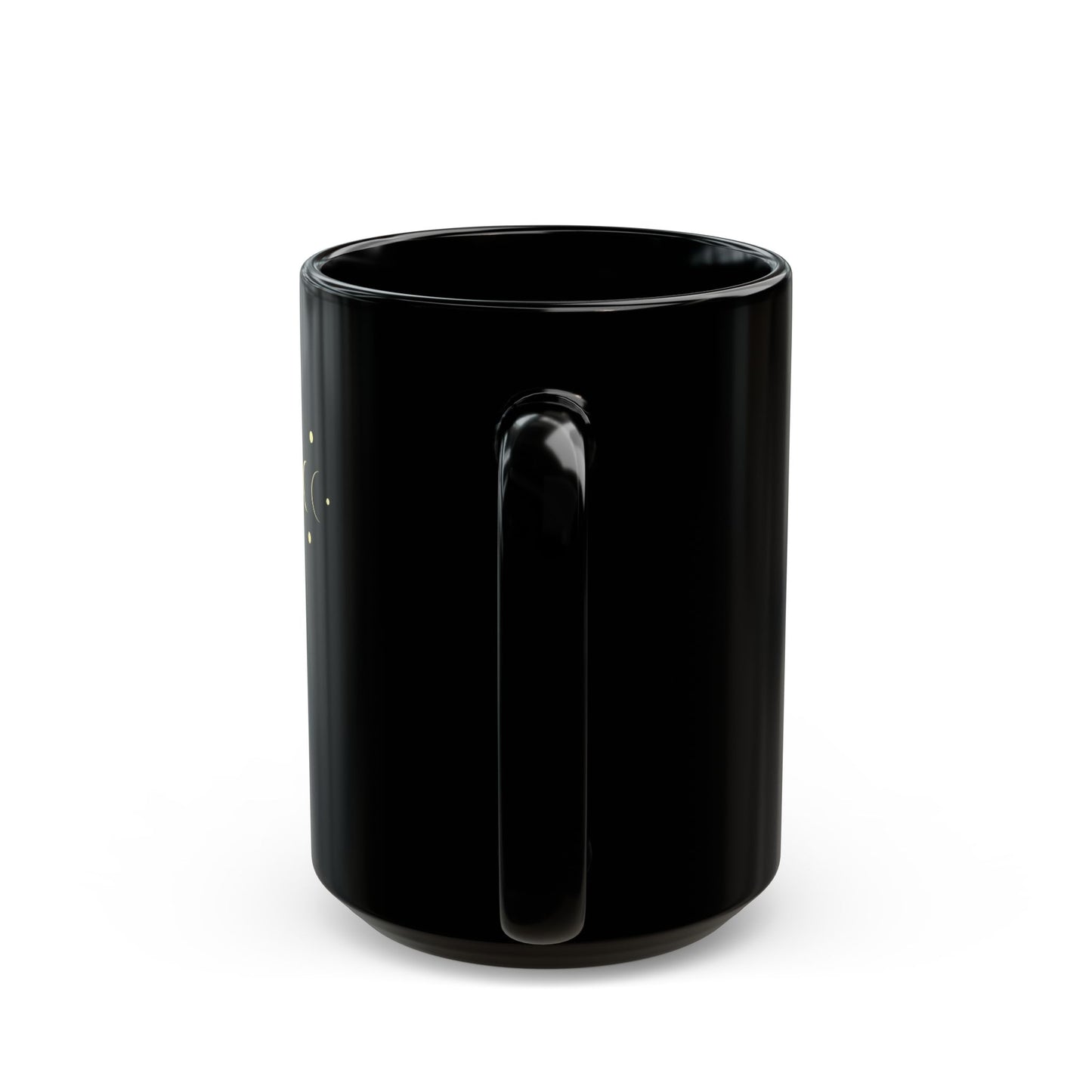 MONDPHASEN STERNENHIMMEL • Spirituelles Motiv • 440ml XXL Kaffeebecher Schwarz - YOGA SANTA