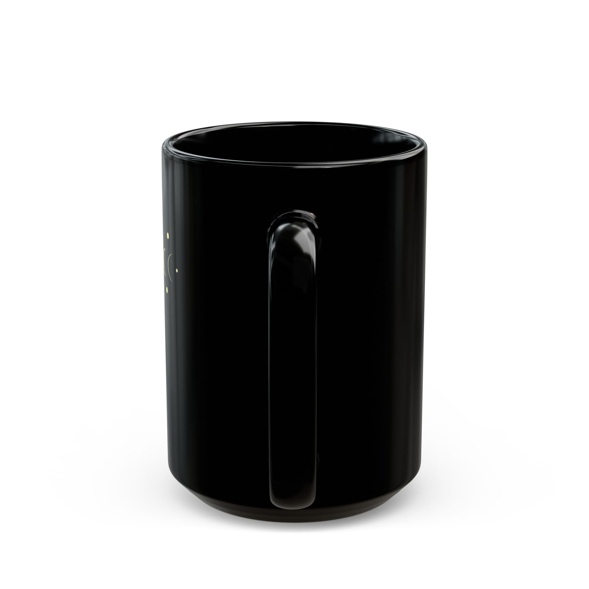MONDPHASEN STERNENHIMMEL • Spirituelles Motiv • 440ml XXL Kaffeebecher Schwarz - YOGA SANTA