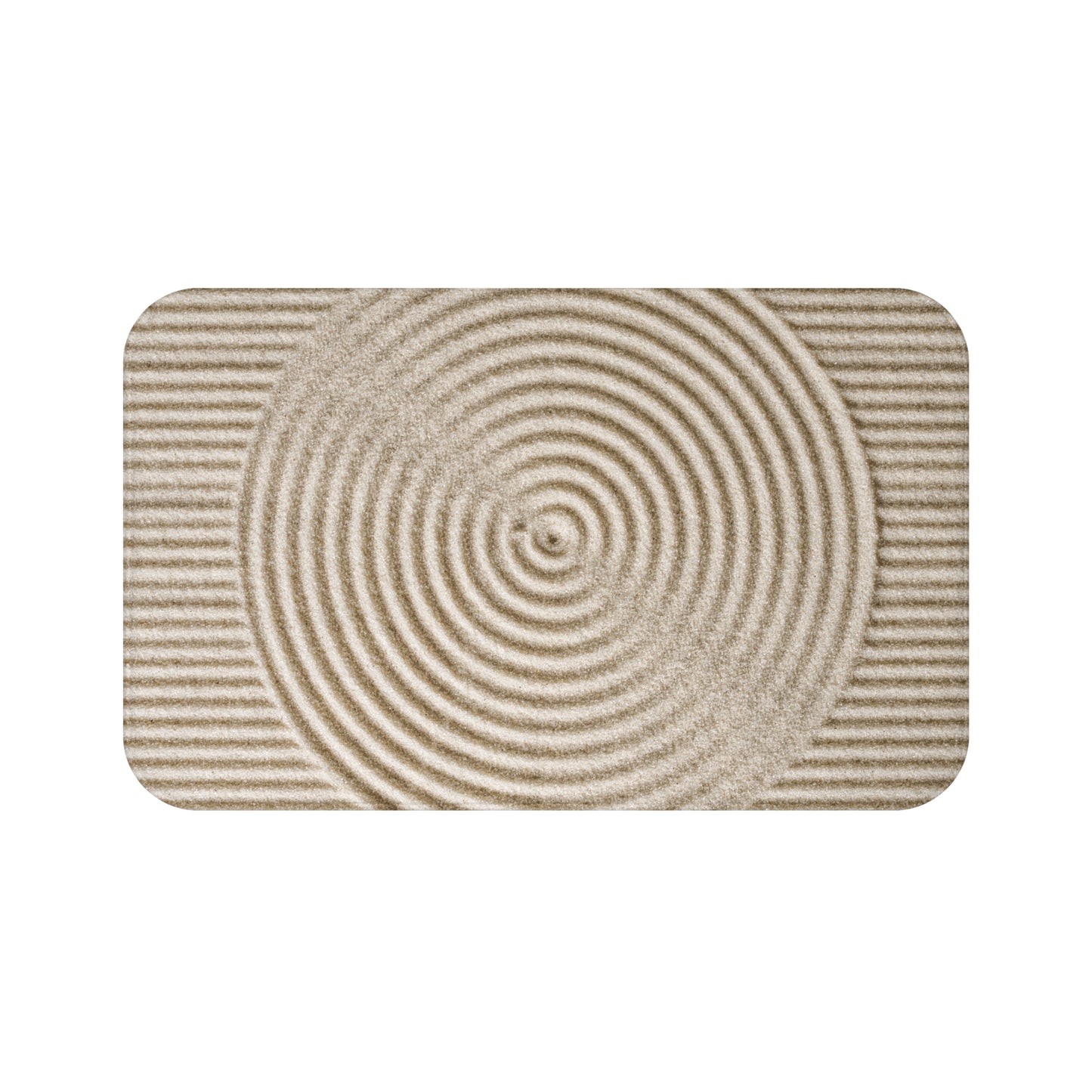 ZEN GARTEN ILLUSION SANDTEPPICH • Badvorleger / Fussmatte / Badteppich EXTRA Weich • 43 x 61 cm & 53 x 86 cm
