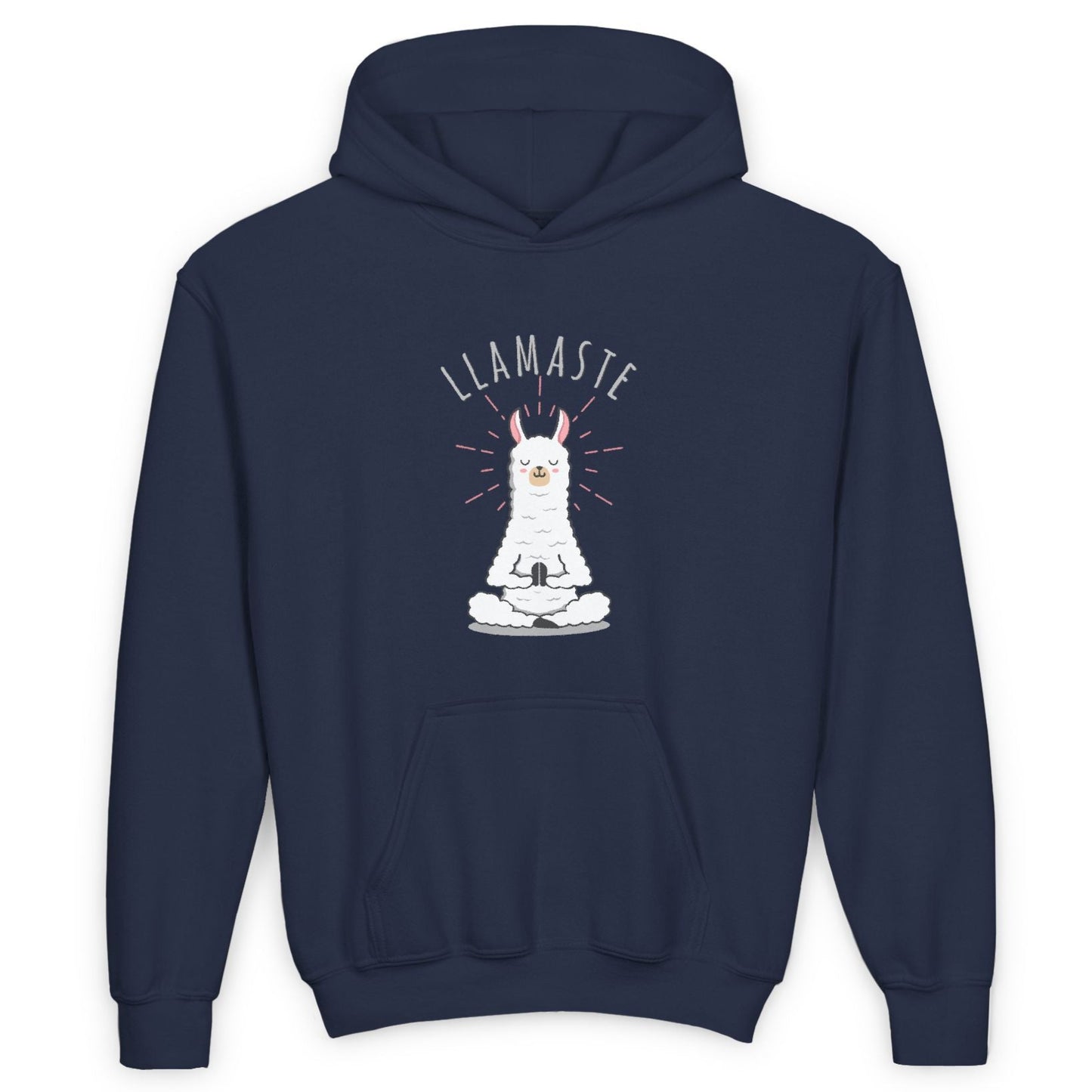 LLAMASTE LAMA LUSTIGE COMIC ZEICHNUNG TIERYOGA • Kinder Hoodie für Mädchen & Jungen (7–16 Jahre) | Kuschelweiche Baumwolle 🌿